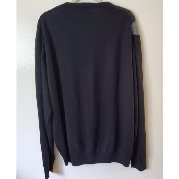 Vintage Protege Collection Geometric Sweater XL Mens Black & Gray - Picture 6 of 10